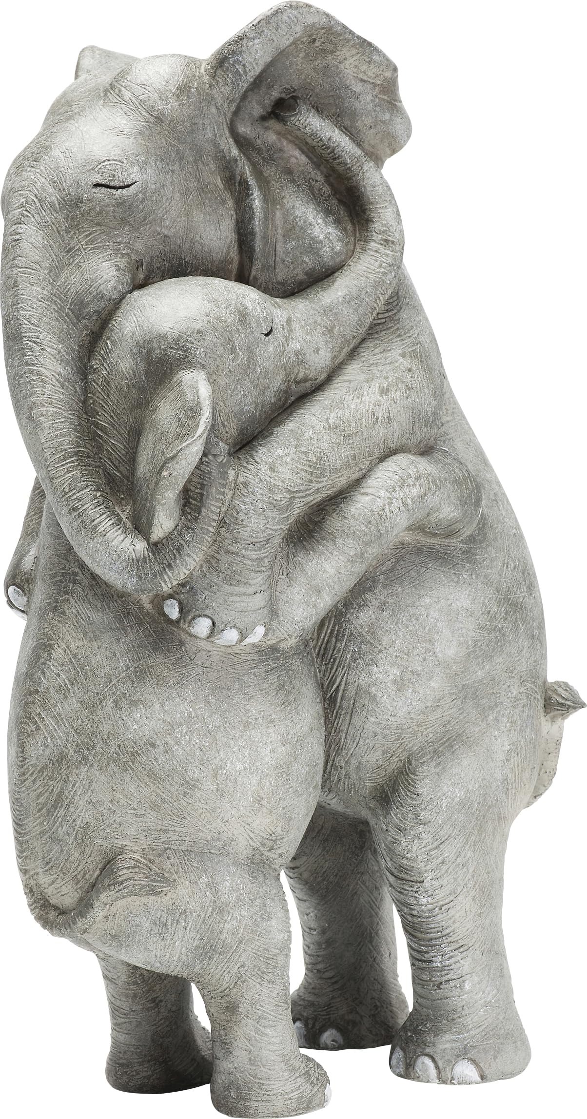kare-design-deko-figur-elephant-hug-grau-36x22x15-cm image 1
