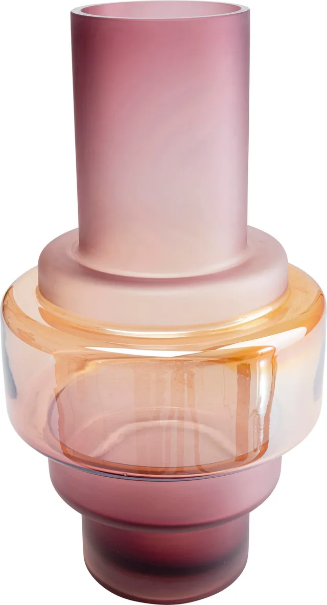 kare-design-rosie-vase-lila-35-cm-hohe-glas-blumenvase-rosa-gold image 1