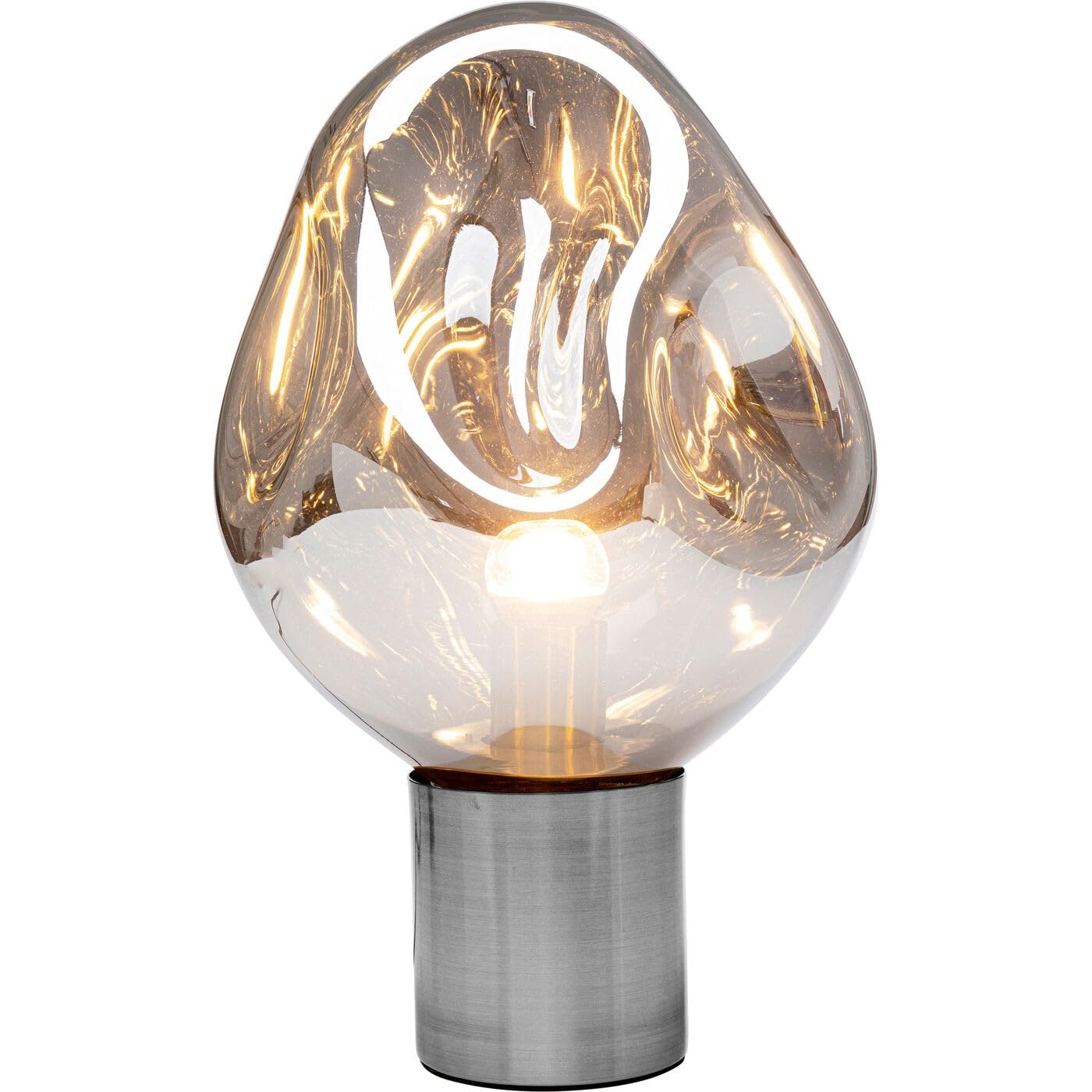 kare-design-tischlampe-supernova-smoky-38-cm-moderne-glas-tischleuchte-silber-sc image 4