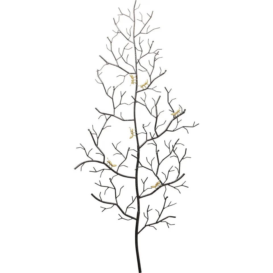 kare-design-ants-on-a-tree-wandgarderobe-xl-160x69x8-cm-schwarz-gold image 1