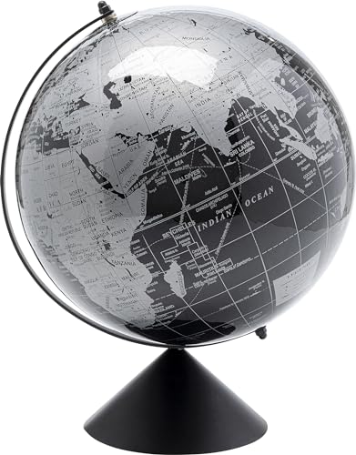 kare-design-deko-objekt-globe-top-schwarz-grau-globus-30-cm-edelstahl-40x30x30-c image 7
