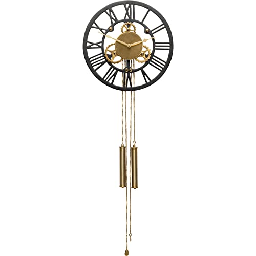 kare-design-wanduhr-clockwork-schwarz-gold-126x46-cm-xl-vintage-industrial image 5