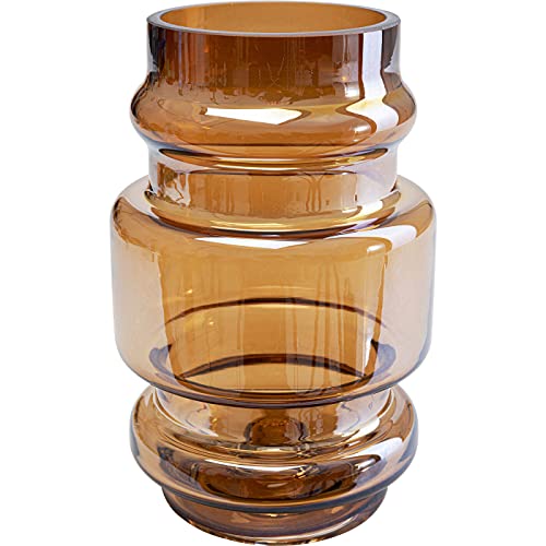 kare-design-vase-glossy-blumenvase-tischvase-braun-h-he-19-cm-glas image 5