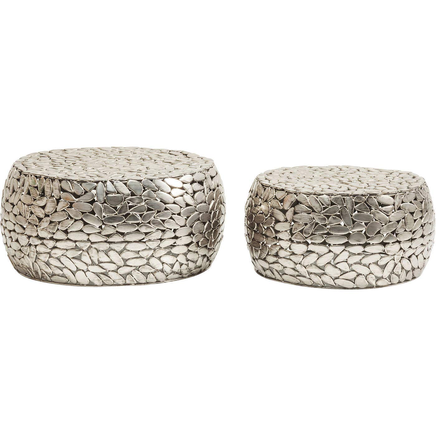 kare-design-pebbles-deluxe-couchtisch-2er-set-silber-rund image 4