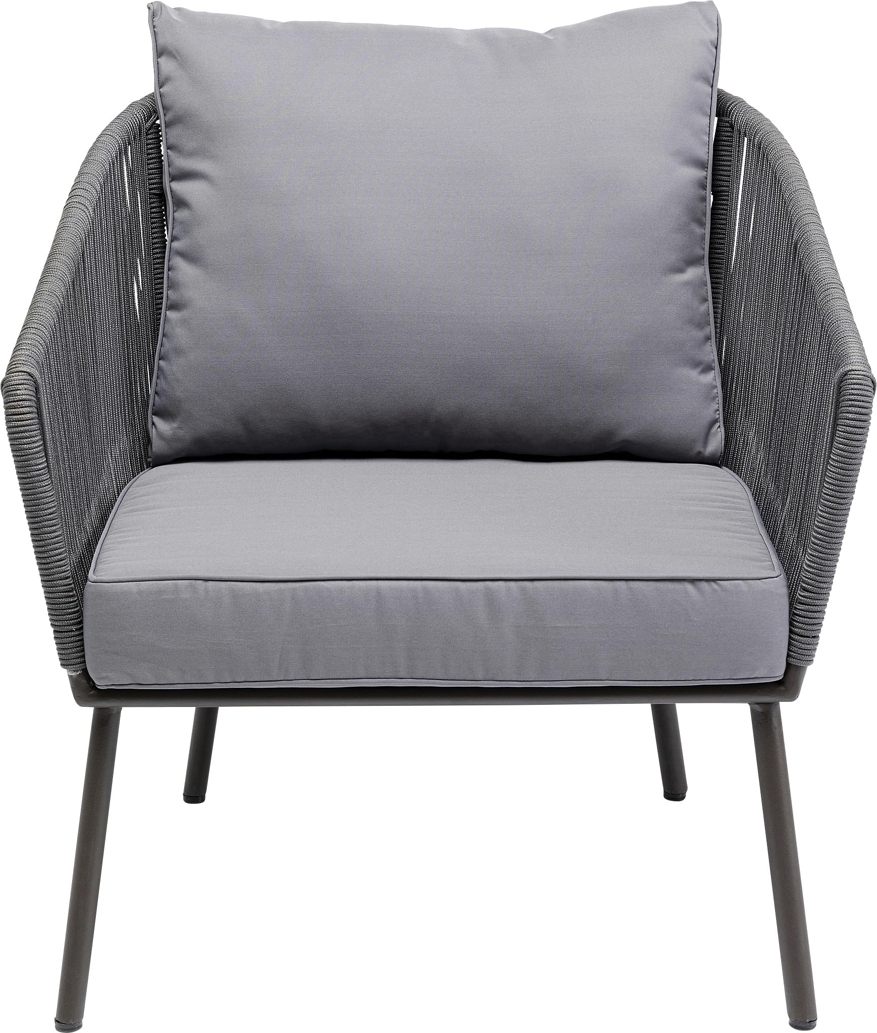 kare-design-sessel-elba-grau-84x84x76-cm-outdoor-relaxsessel-mit-kissen image 1