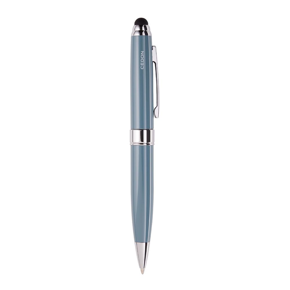 cedon-kugelschreiber-touch-pen-blau-grau-metall-mit-touch-funktion image 1