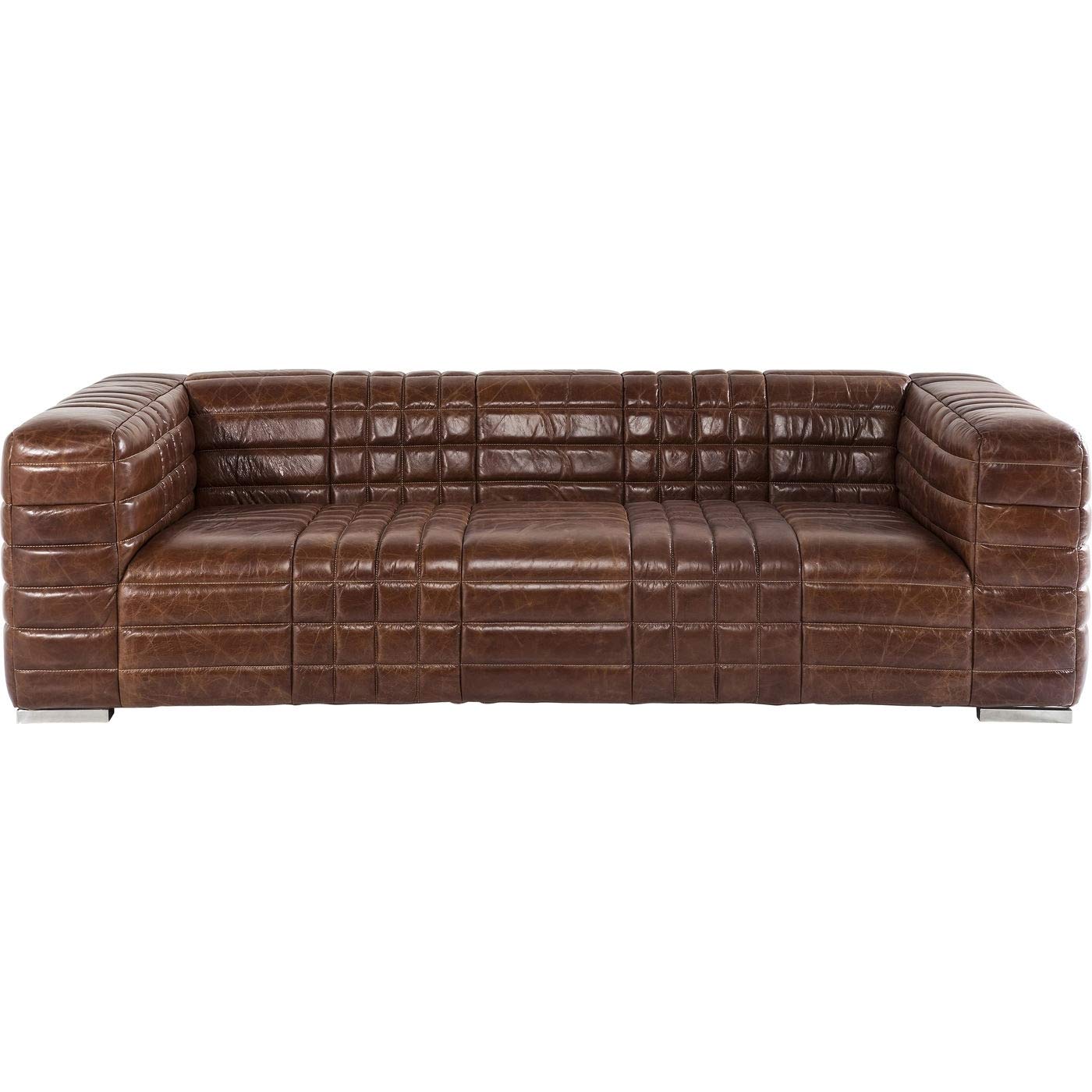 kare-design-square-dance-3-sitzer-ledersofa-braun-234-cm-echtleder image 1