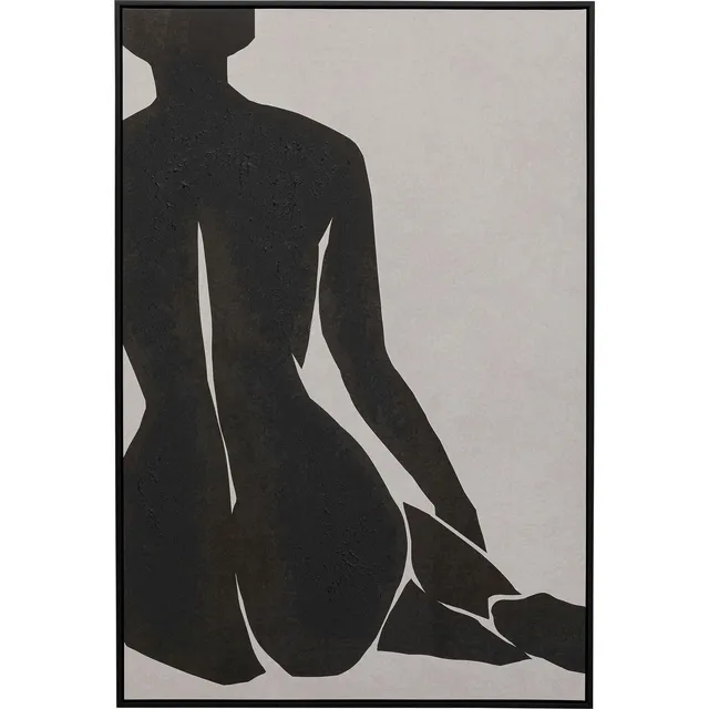 kare-design-nude-lady-leinwandbild-113x73-cm-schwarz-wei-mit-rahmen image 1