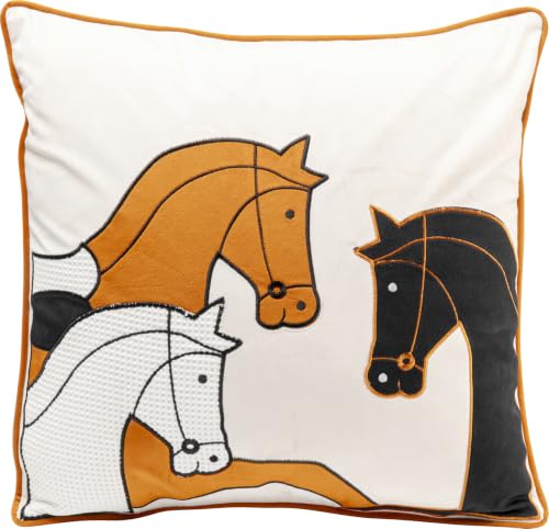 kare-design-kissen-pferdemotiv-dekokissen-mehrfarbig-45x45-cm-samtoptik image 7