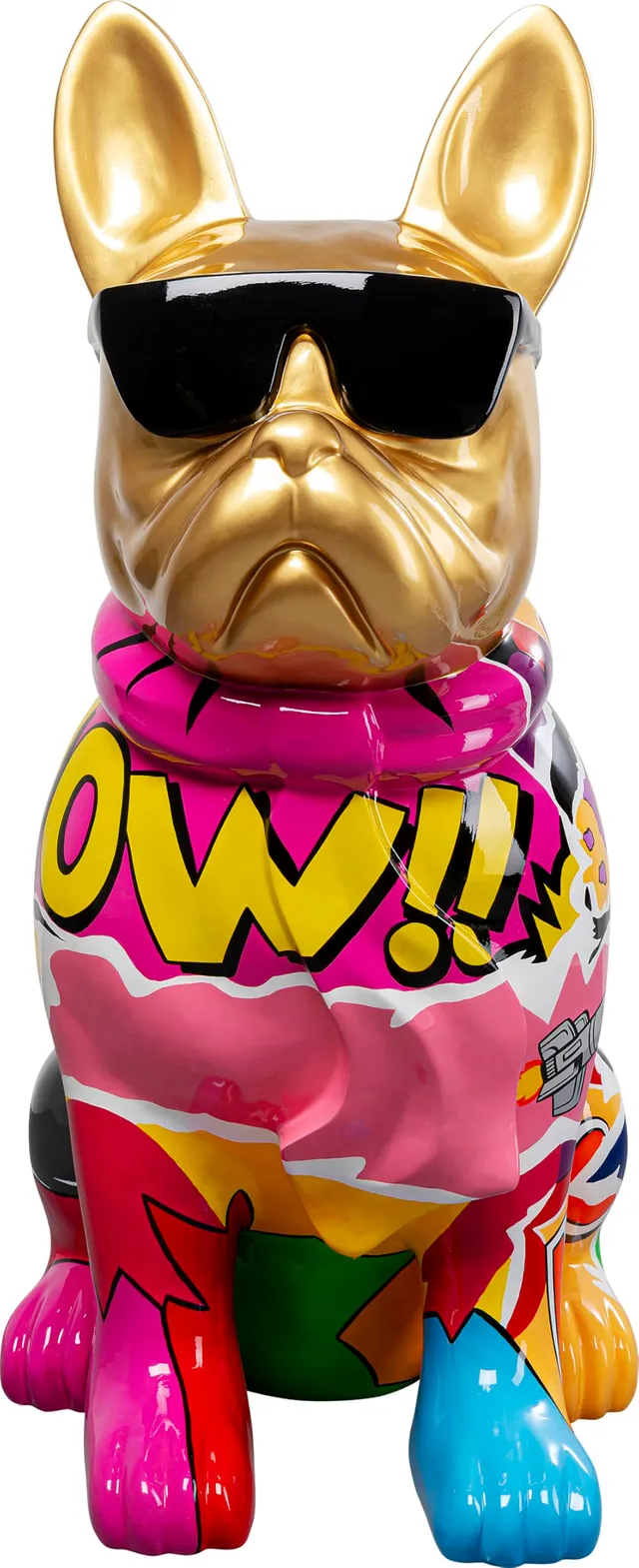 kare-design-graffiti-dog-deko-figur-mehrfarbig-handbemalt-49x24x8-cm image 1