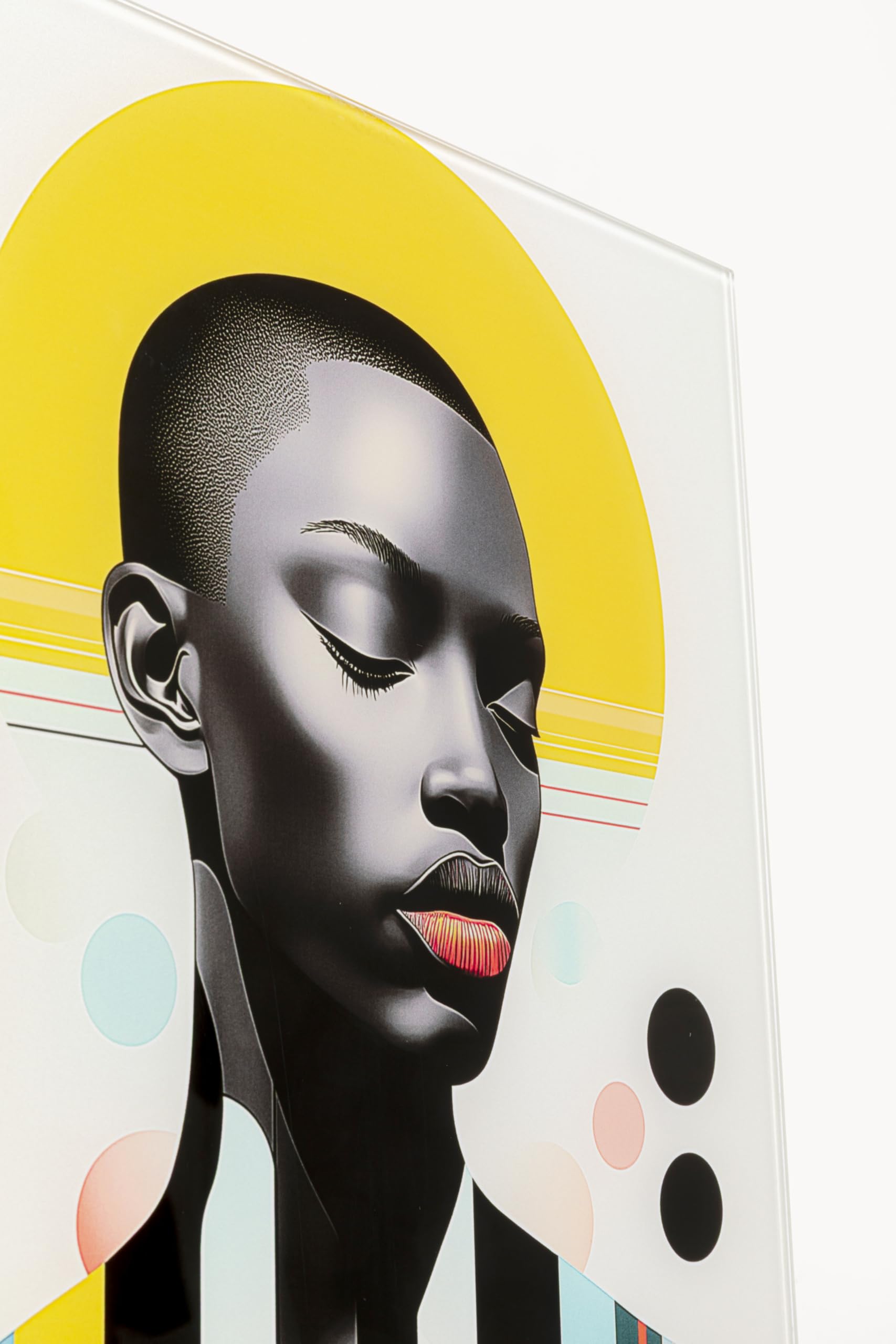 kare-design-glasbild-muse-retro-lady-mehrfarbig-2er-set-wandbild-40x30-cm image 4