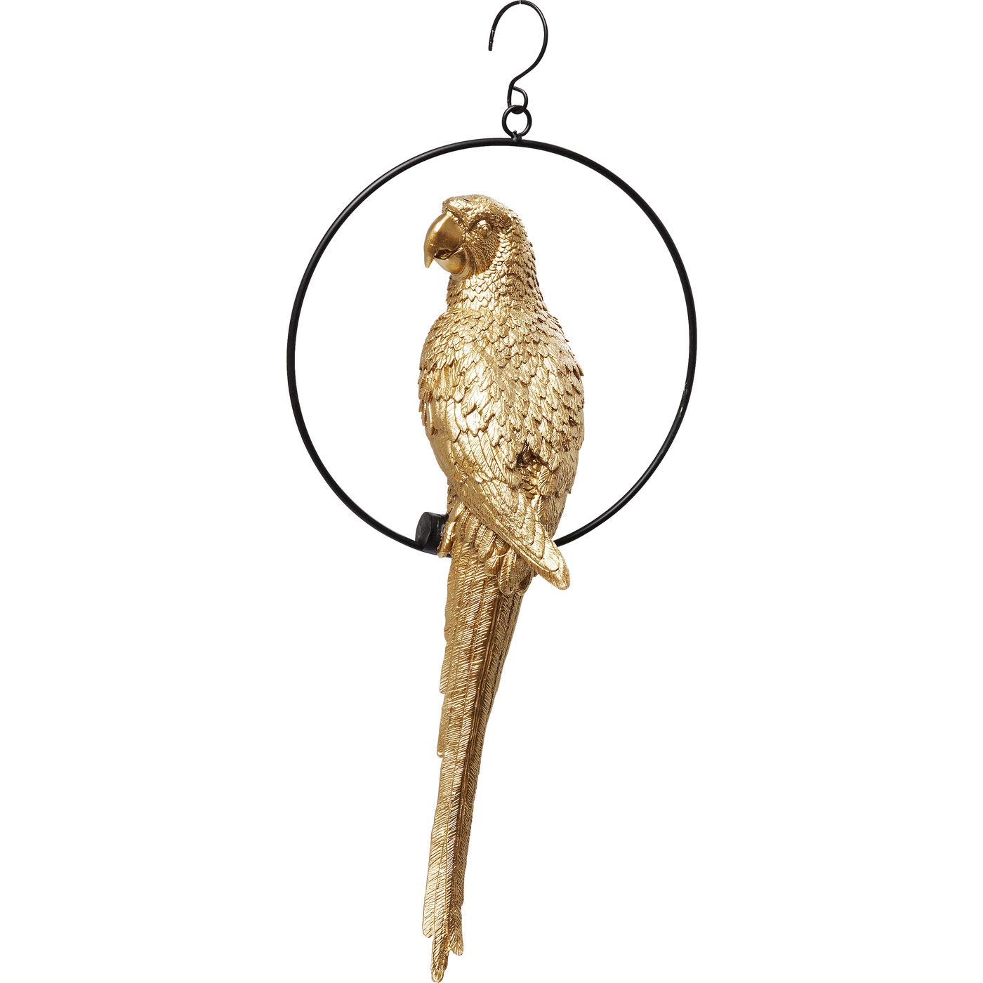 kare-design-swinging-parrot-deko-objekt-gold-57x27x14-cm image 4