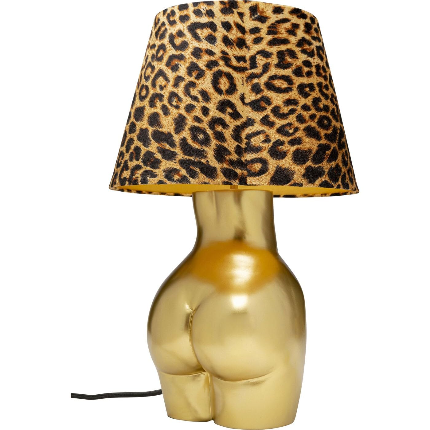 kare-design-tischlampe-donna-leo-gold-leoparden-schirm-48x30x30-cm image 1