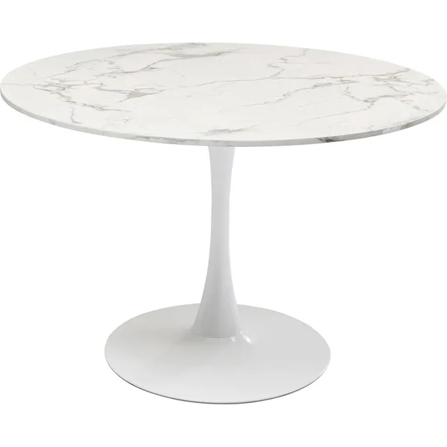 kare-design-schickeria-esstisch-rund-wei-marmor-optik-d110-cm image 1