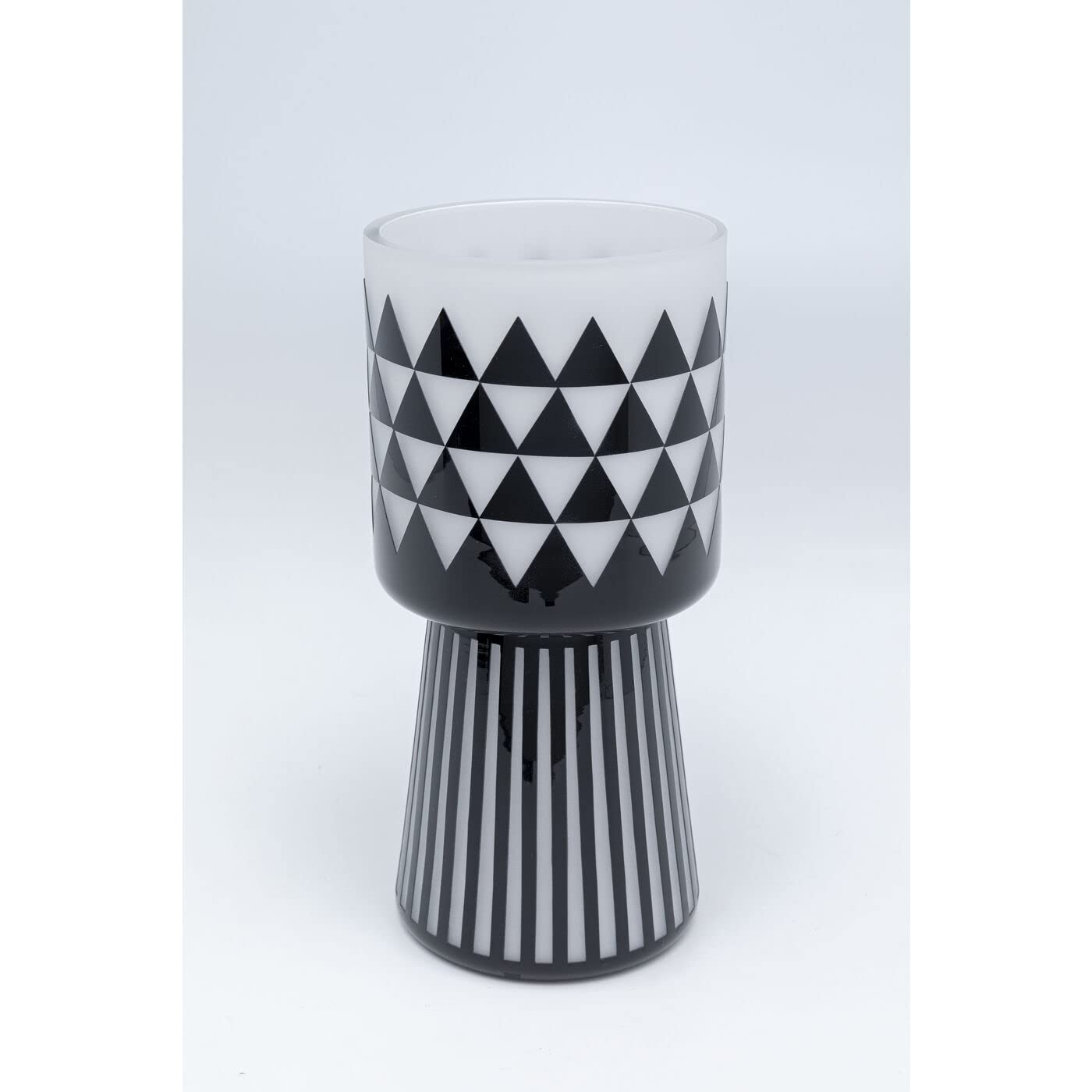 kare-design-vase-brillar-blumenvase-31-cm-schwarz-wei-glas image 3