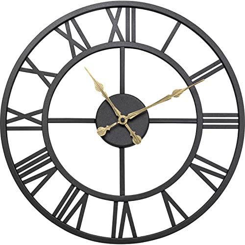 kare-design-wanduhr-roman-schwarz-41-cm-metall image 5