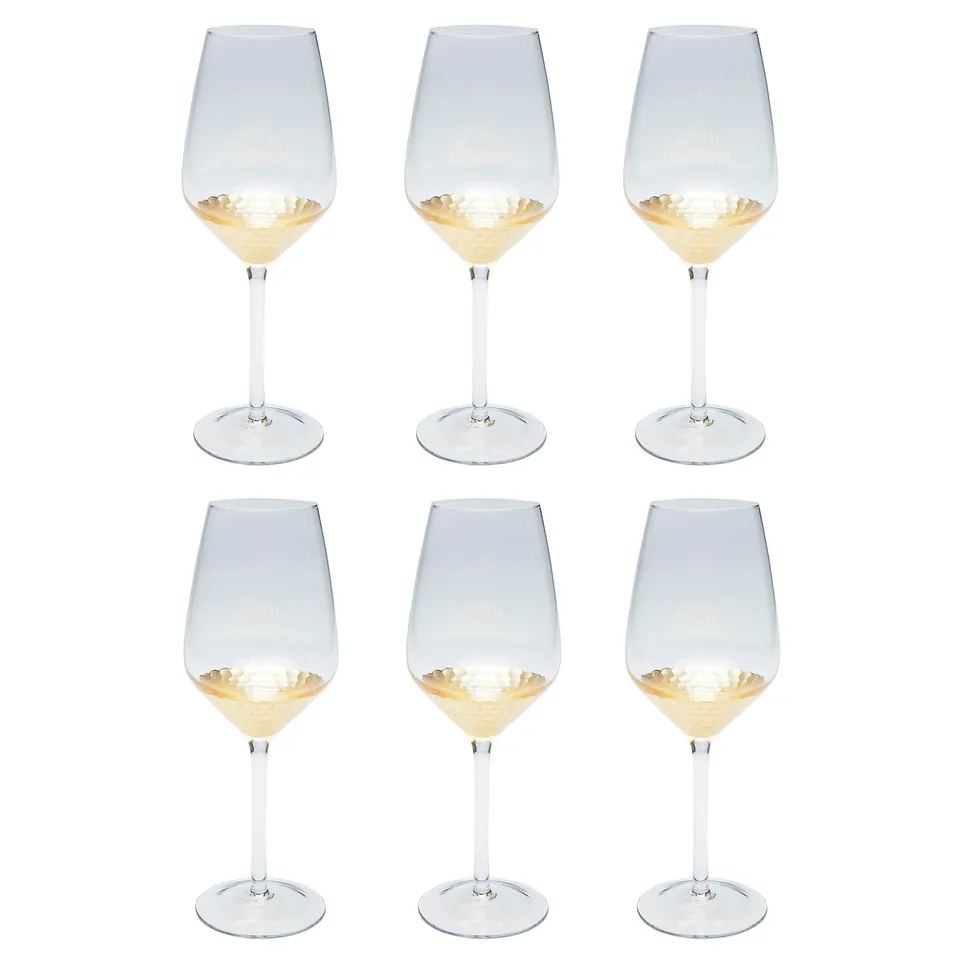 kare-design-wei-weinglas-gobi-6-teilig-450-ml-gold-wabenmuster image 1