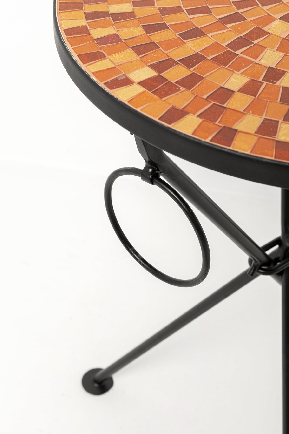 kare-design-beistelltisch-clack-mosaic-orange-35-cm-rund-klappbar image 4