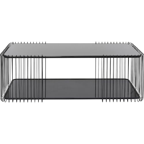 kare-design-couchtisch-wire-double-schwarz-glas-wohnzimmertisch-42x120x60-cm image 6