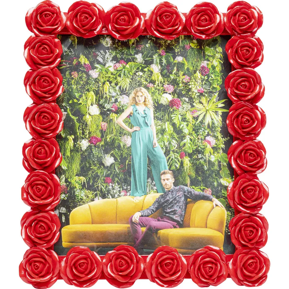 kare-design-bilderrahmen-romantic-rose-rot-26x31-cm image 1