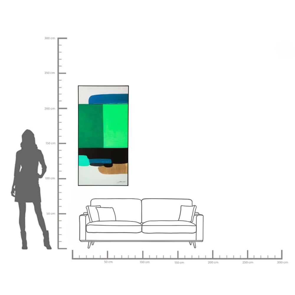 kare-design-bild-mit-rahmen-abstract-shapes-gr-n-73x143cm-leinwandbild-hochforma image 3
