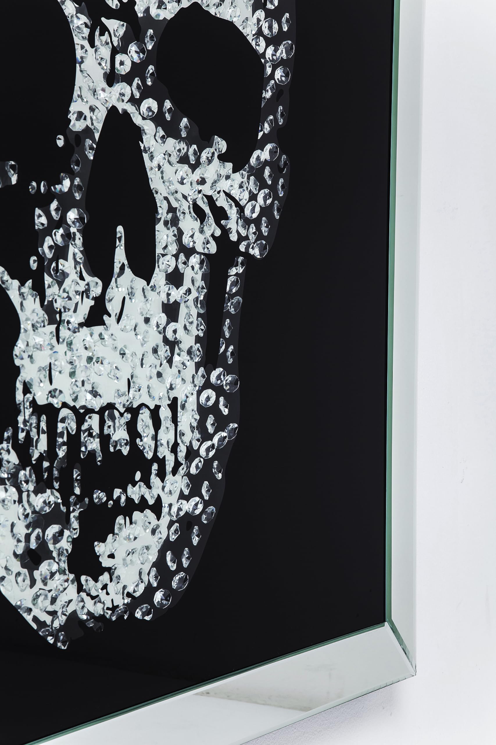 kare-design-frame-mirror-skull-glasbild-totenkopf-schwarz-silber-100x100x4-5-cm image 5