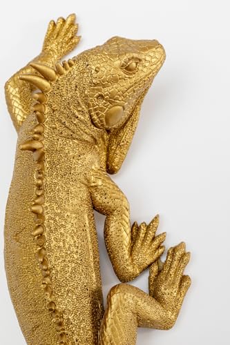 kare-design-wandobjekt-lizard-gold-31x11-cm-echse-wanddeko-polyresin image 8