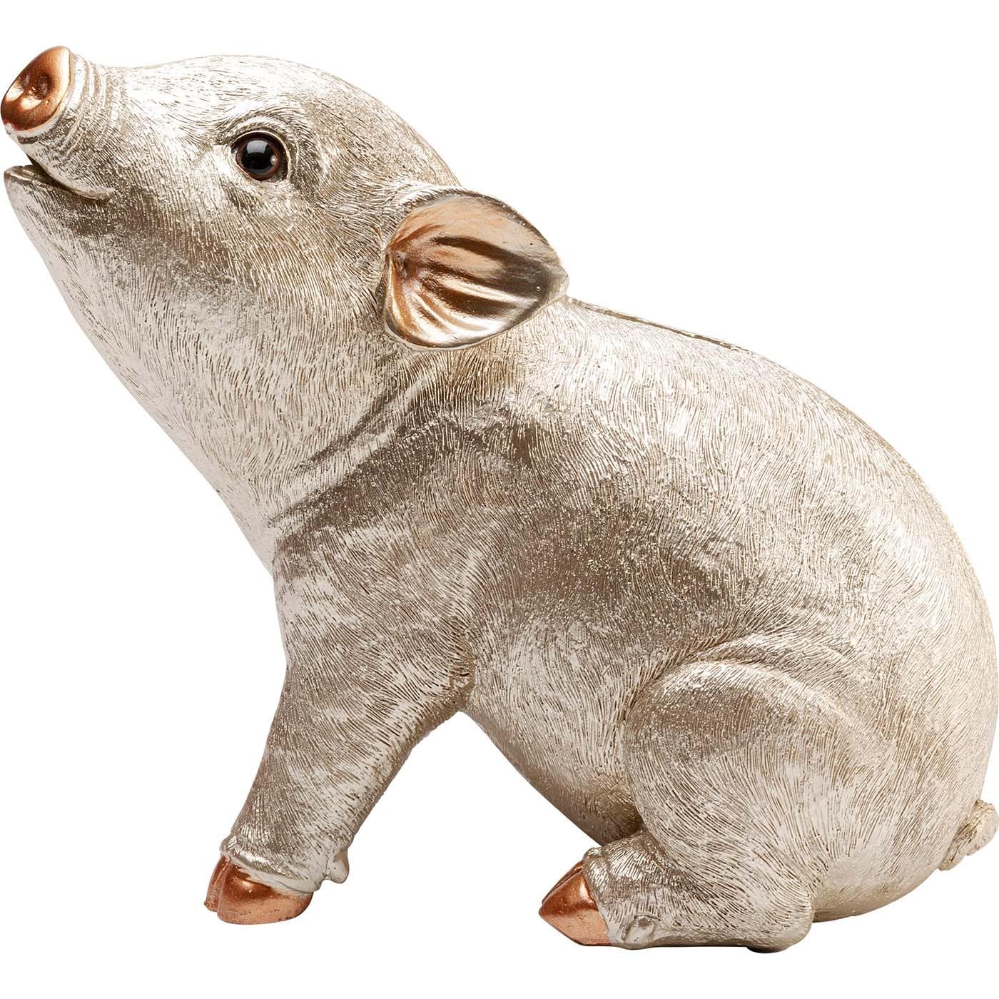 kare-design-party-pig-spardose-schwein-rosa-gold-19-cm-handbemalt image 1