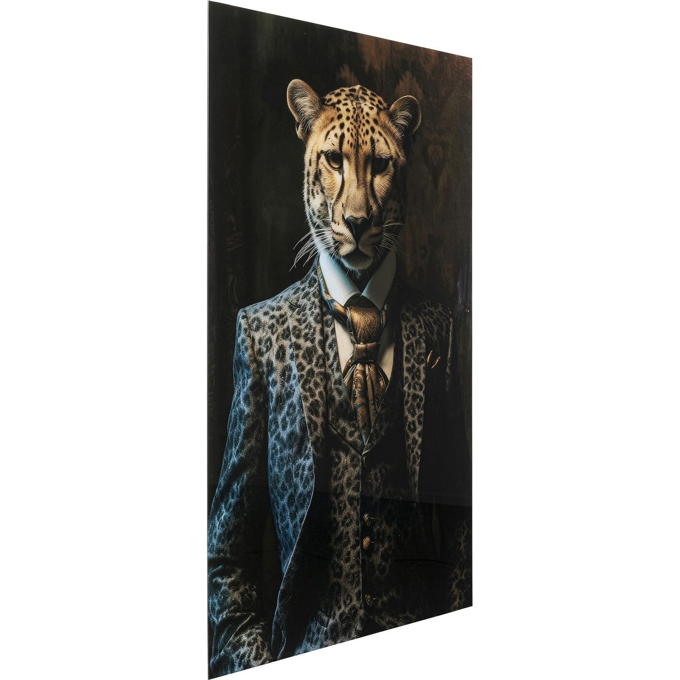 kare-design-mister-leo-wandbild-150x100-cm-glas-leopard image 3
