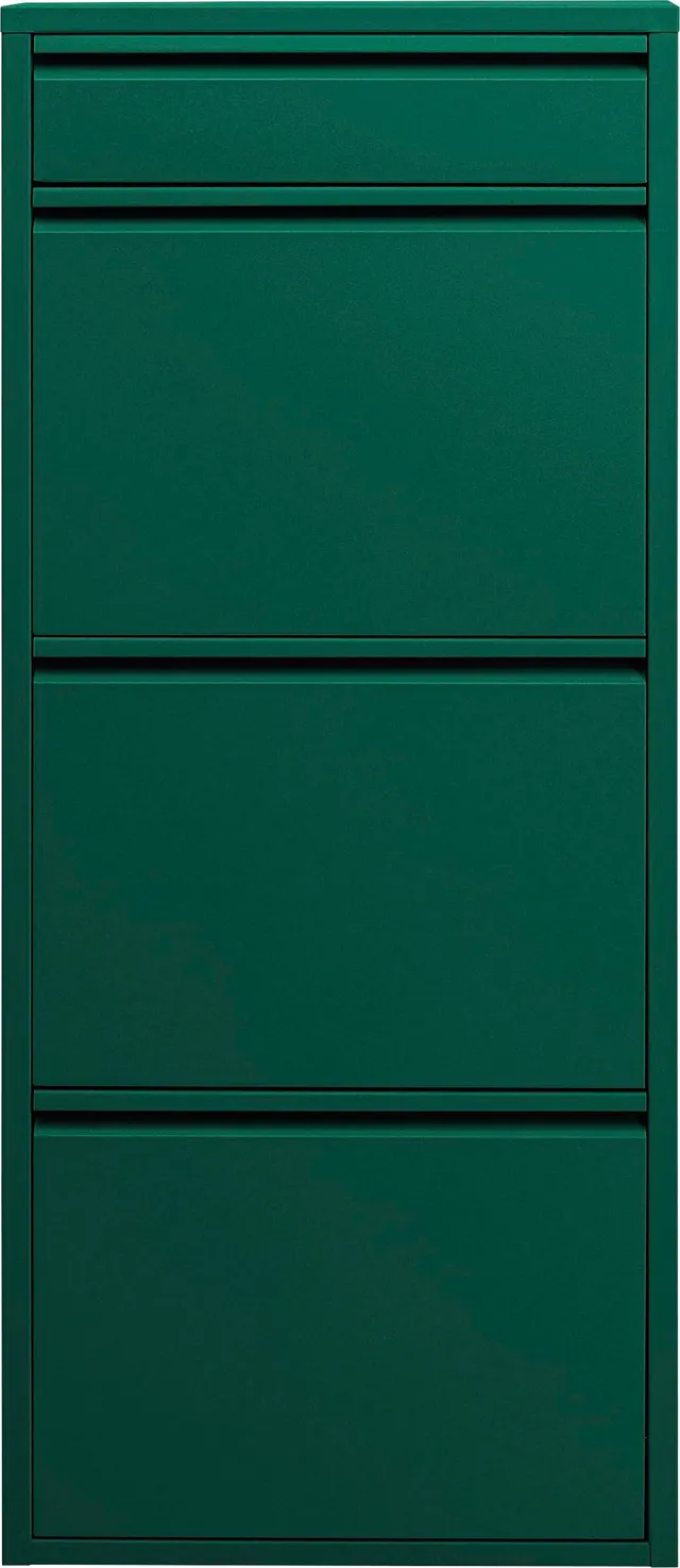 kare-design-schuhschrank-caruso-3-1-gr-n-schmal-119x50x15-cm image 1