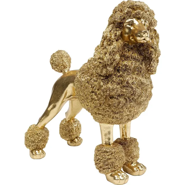 kare-design-mrs-poodle-deko-figur-gold-34x32x16cm image 1