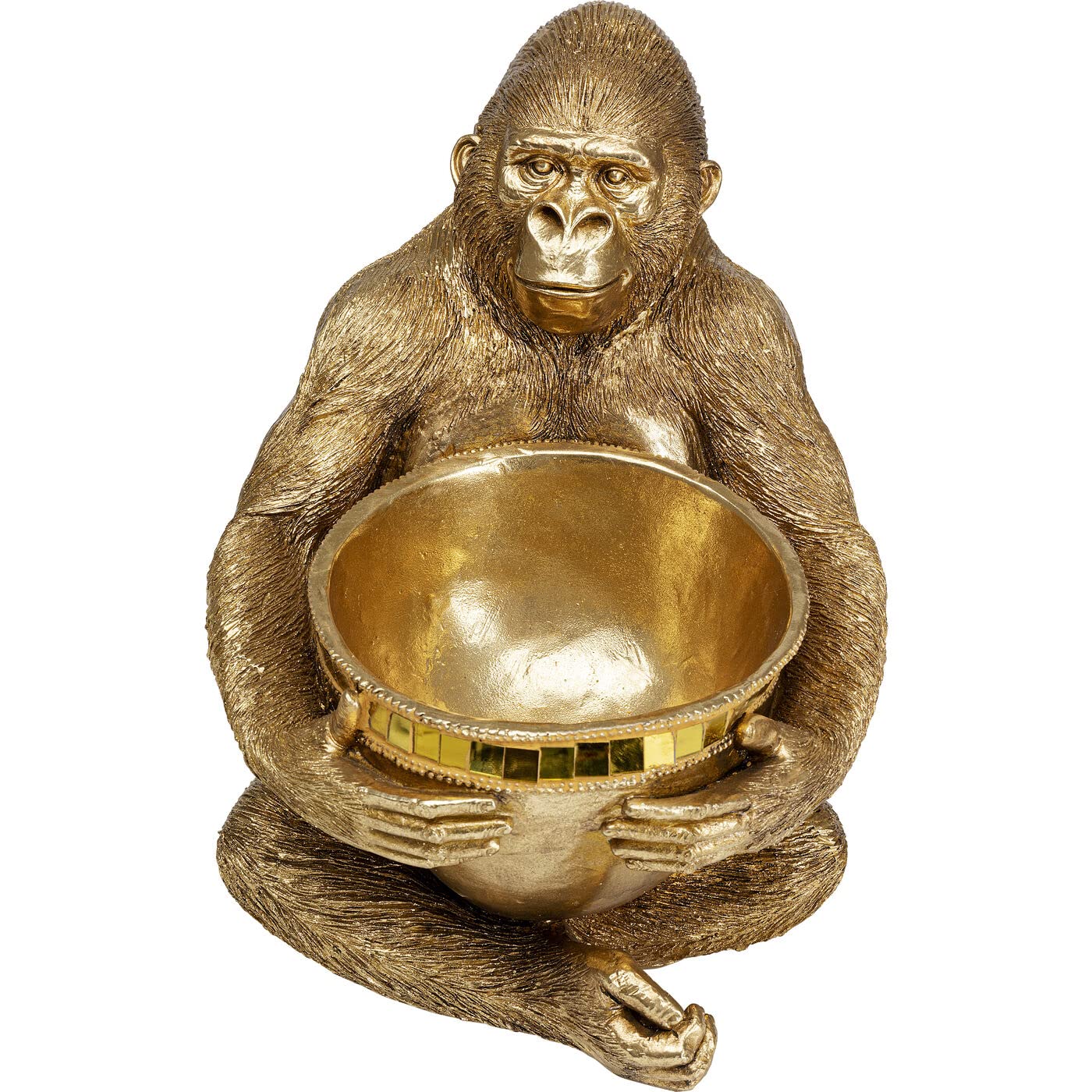 kare-design-figur-gorilla-holding-bowl-41-cm-gold-mit-schale image 4
