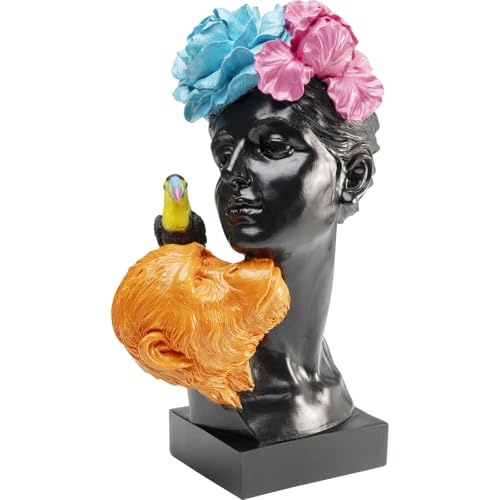 kare-design-deko-figur-jungle-lady-schwarz-bunt-40-cm image 8