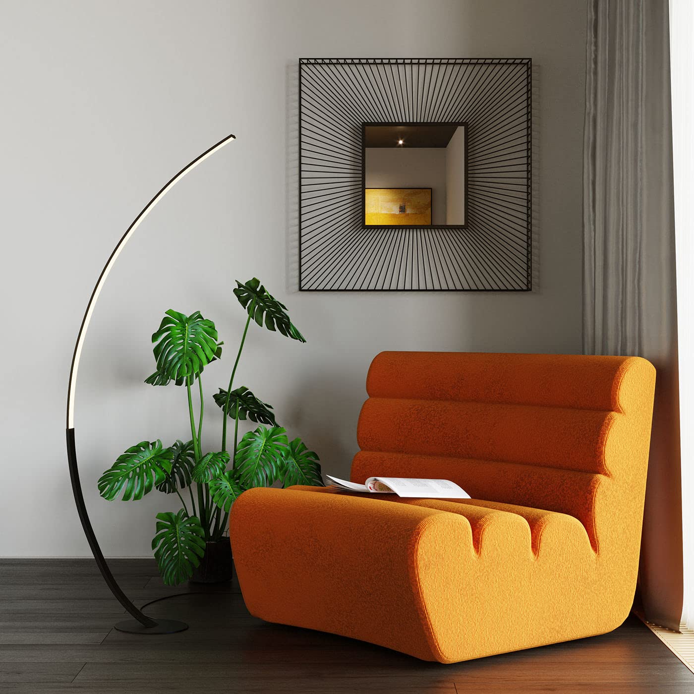 kare-design-wave-sofaelement-orange-samtoptik-109x84-cm image 8