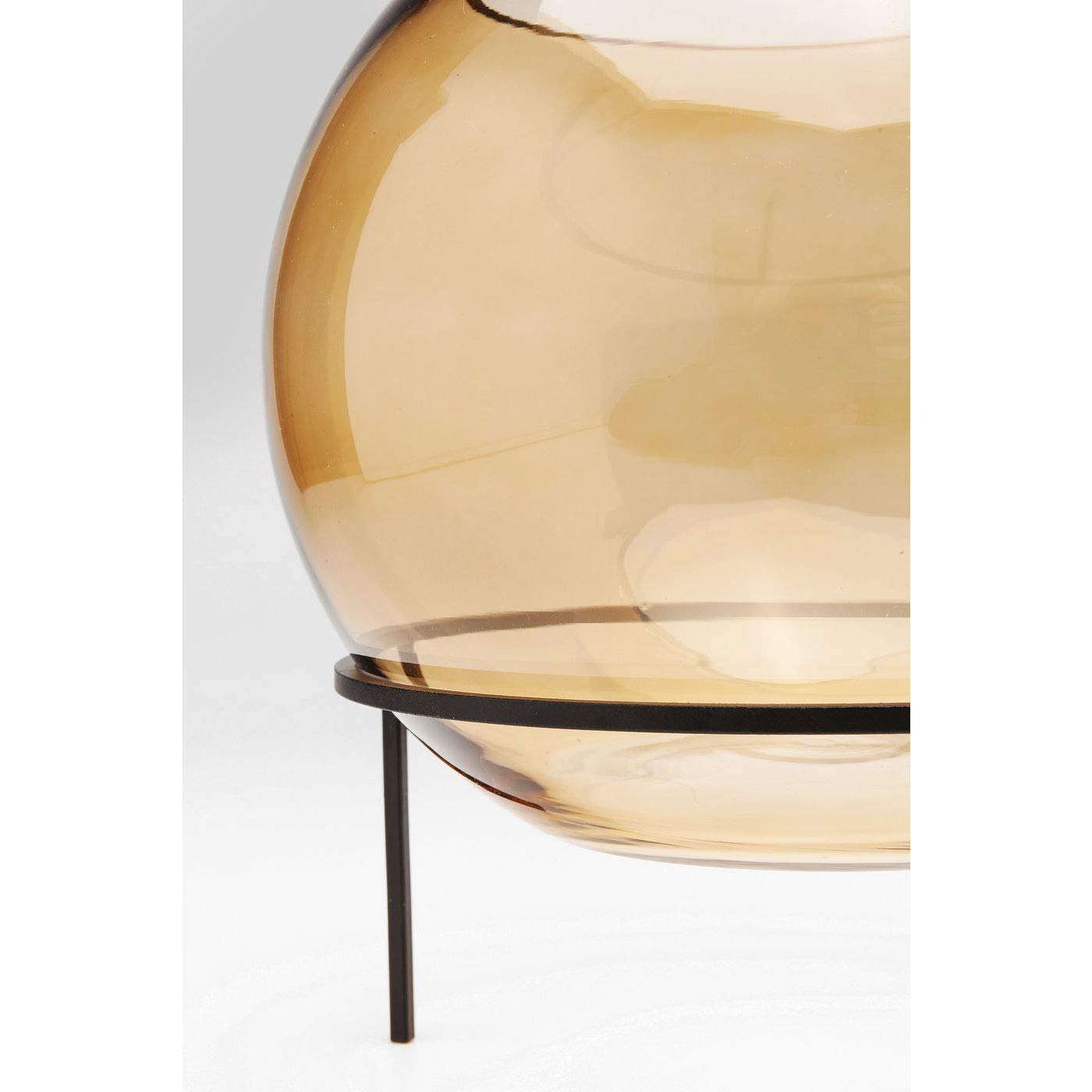 kare-design-vase-63952-braun-25-cm-kugelvase-aus-bernsteinglas-mit-metallgestell image 6