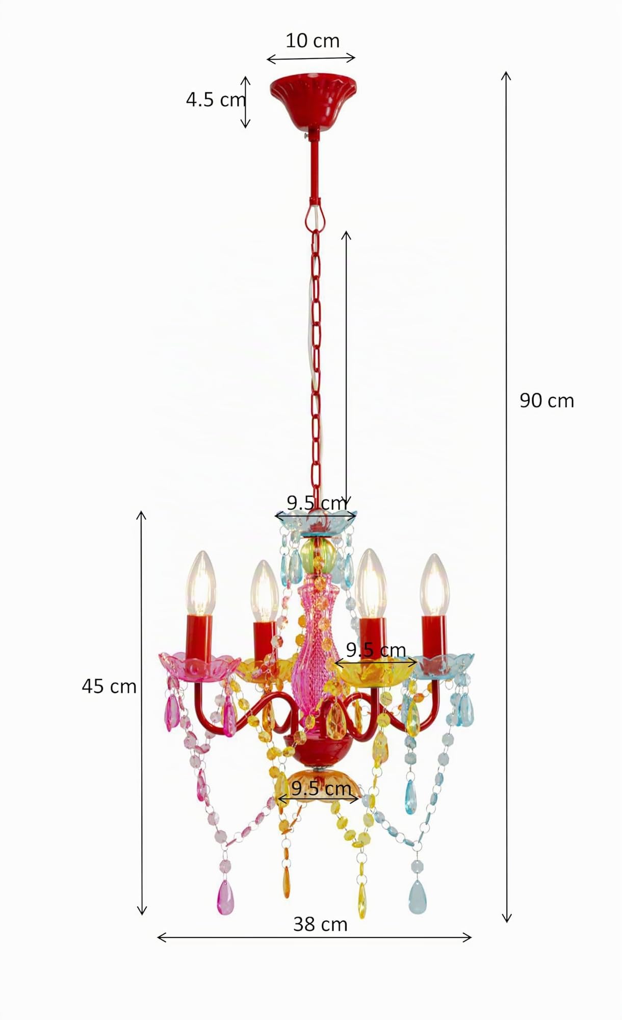 kare-design-h-ngeleuchte-starlight-rainbow-4-armig-bunt-e14 image 3
