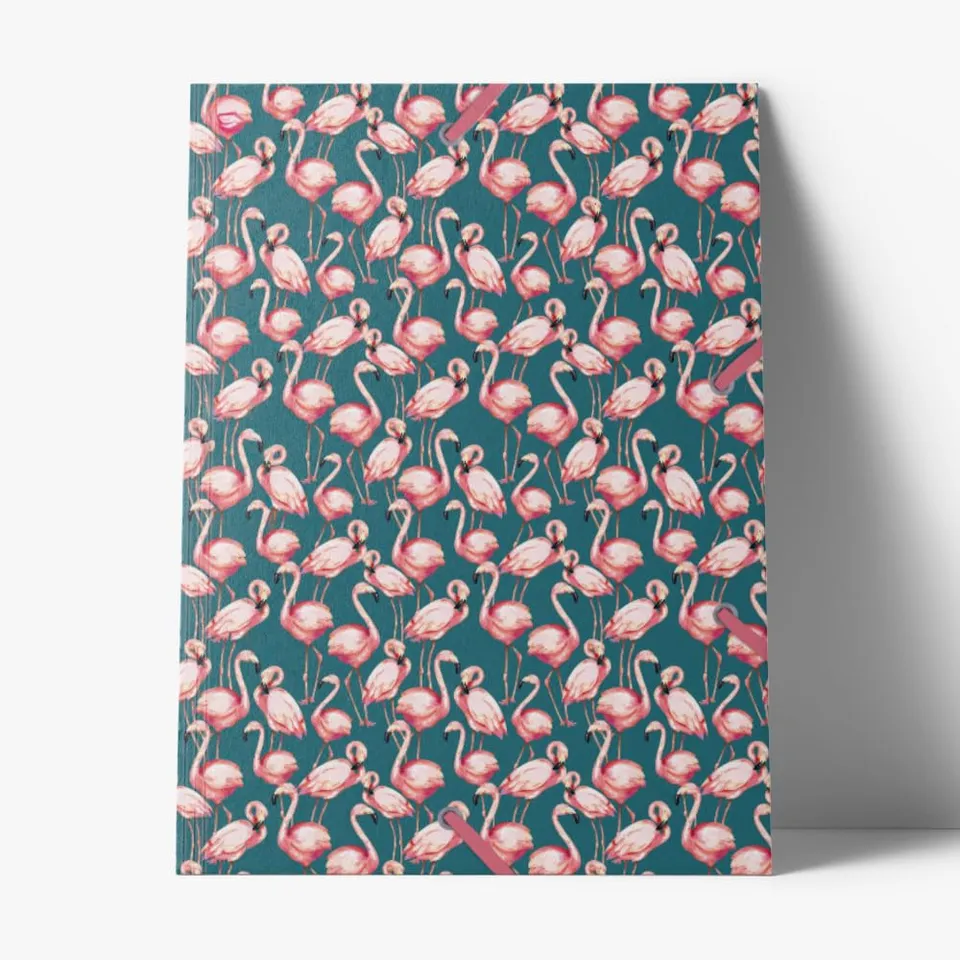 cedon-sammelmappe-de-luxe-pink-flamingo-dokumentenmappe-4-cm image 1