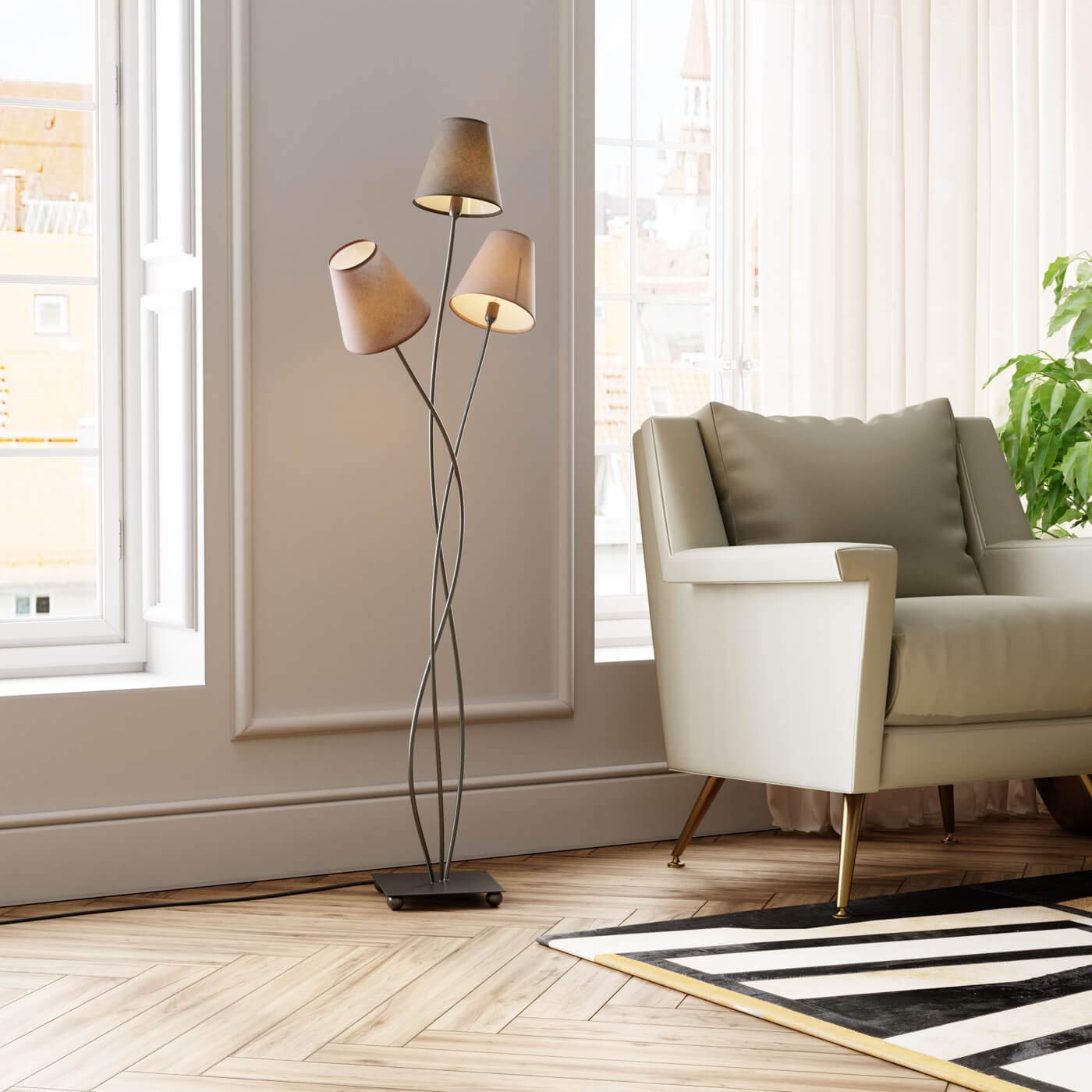 kare-design-flexible-mocca-stehleuchte-schwarz-braun-130x50x18-cm image 2