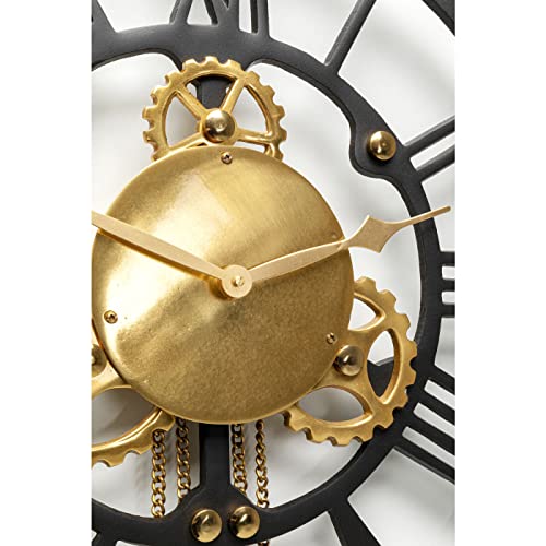 kare-design-wanduhr-clockwork-schwarz-gold-126x46-cm-xl-vintage-industrial image 8