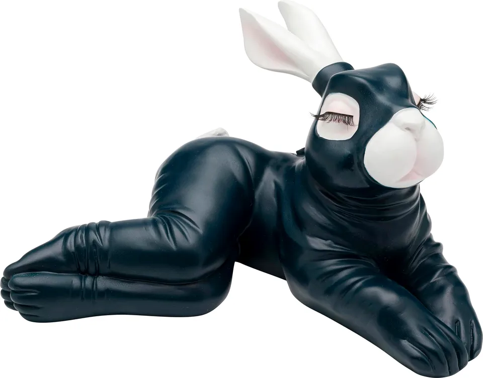 kare-design-spardose-fetish-bunny-sitting-nachtblau-15-cm image 1