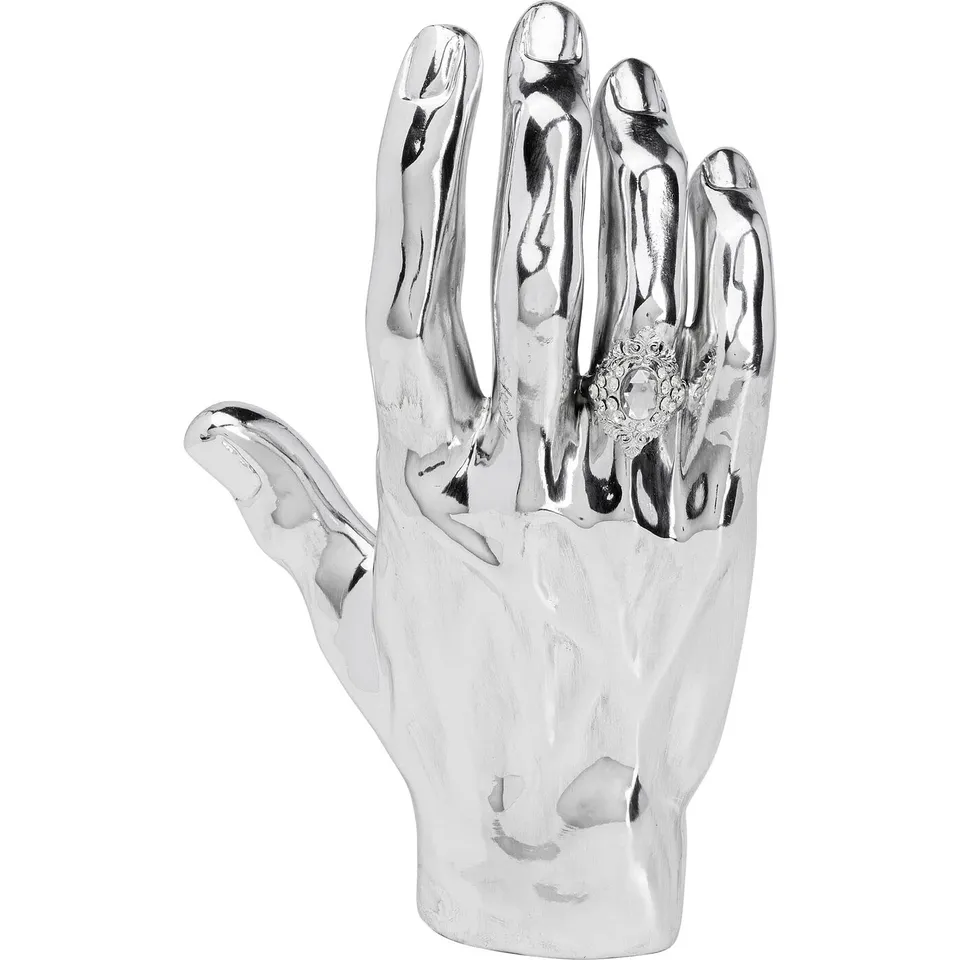 kare-design-deko-objekt-mano-diamond-ring-silber-35cm image 1