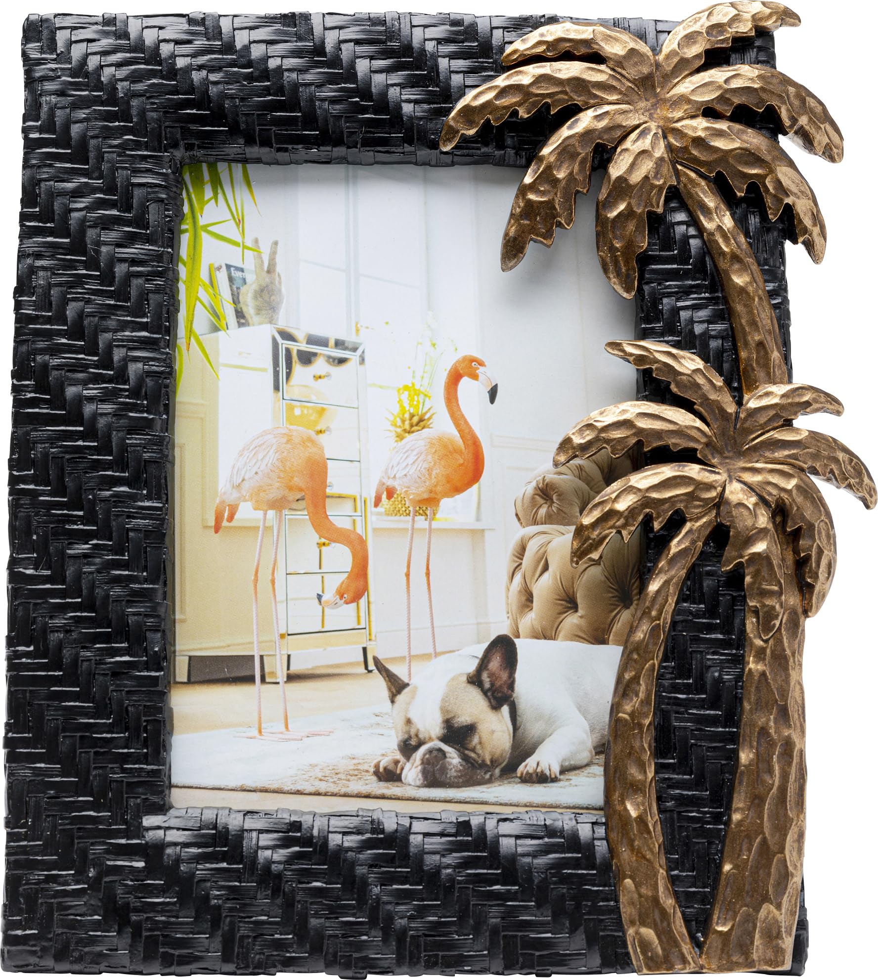 kare-design-bilderrahmen-palm-beach-13x18-cm-standbilderrahmen-schwarz-gold image 1