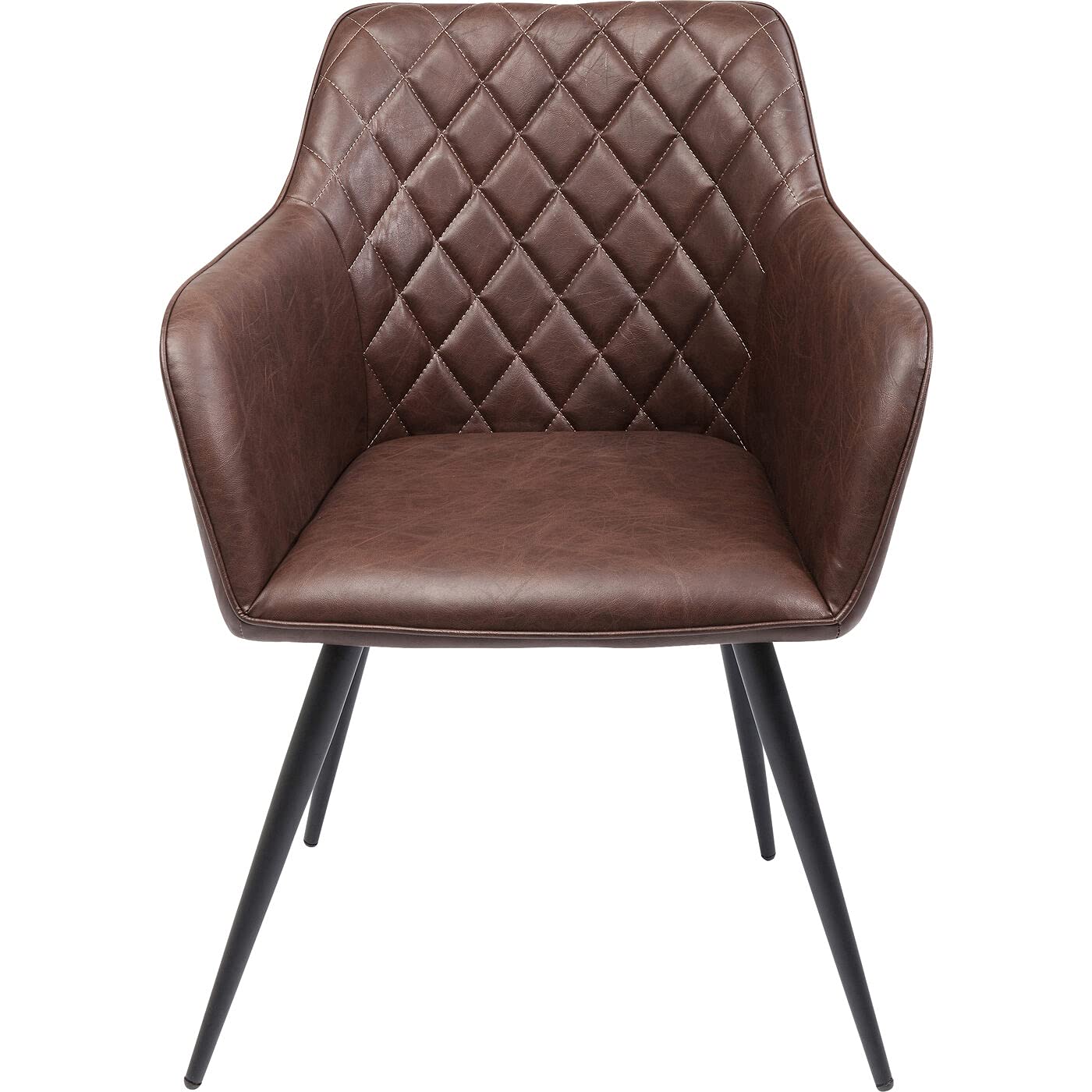 kare-design-armlehnstuhl-san-remo-braun-kunstleder-79x59x61-cm image 1