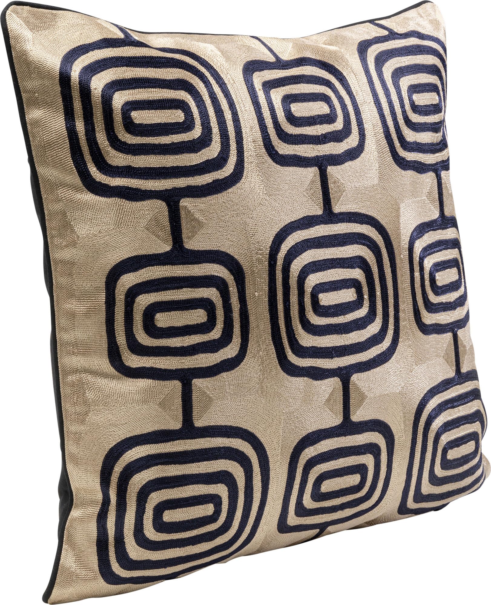 kare-design-kissen-catena-square-beige-schwarz-50x50-cm image 2
