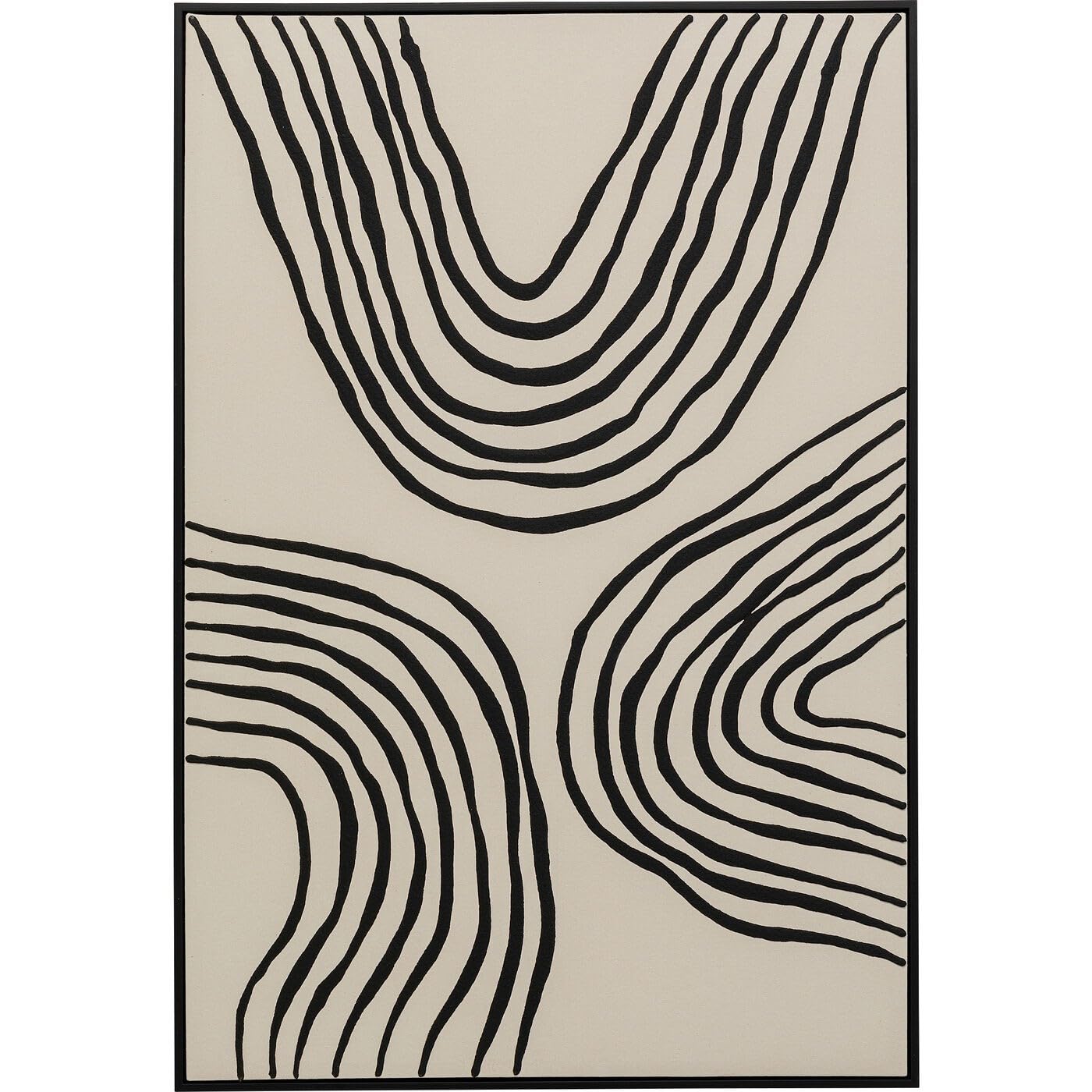 kare-design-artistic-line-leinwandbild-schwarz-wei-113x73x4-3-cm-mit-lfarbe-hand image 7