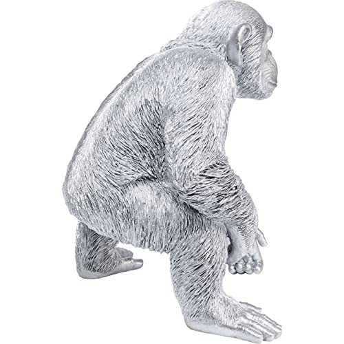 kare-design-deko-figur-playing-ape-silber-50cm-kunststein-xl image 8