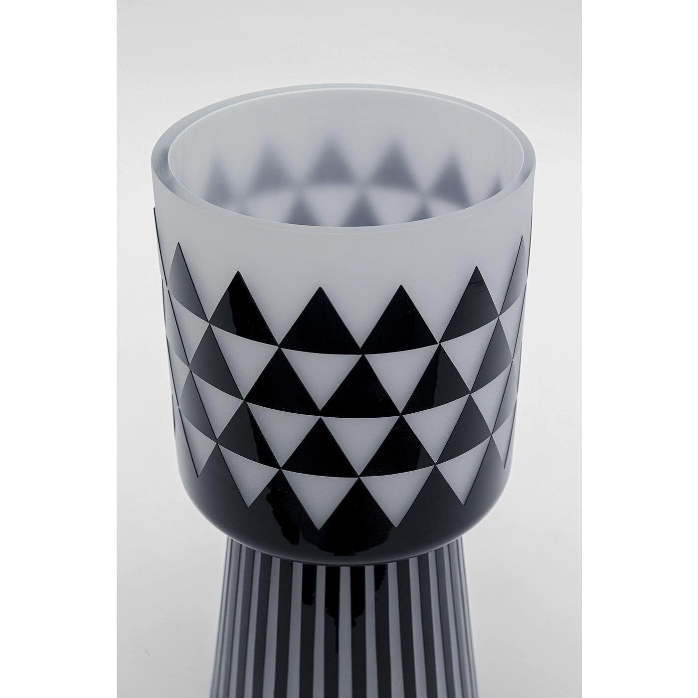kare-design-vase-brillar-blumenvase-31-cm-schwarz-wei-glas image 4