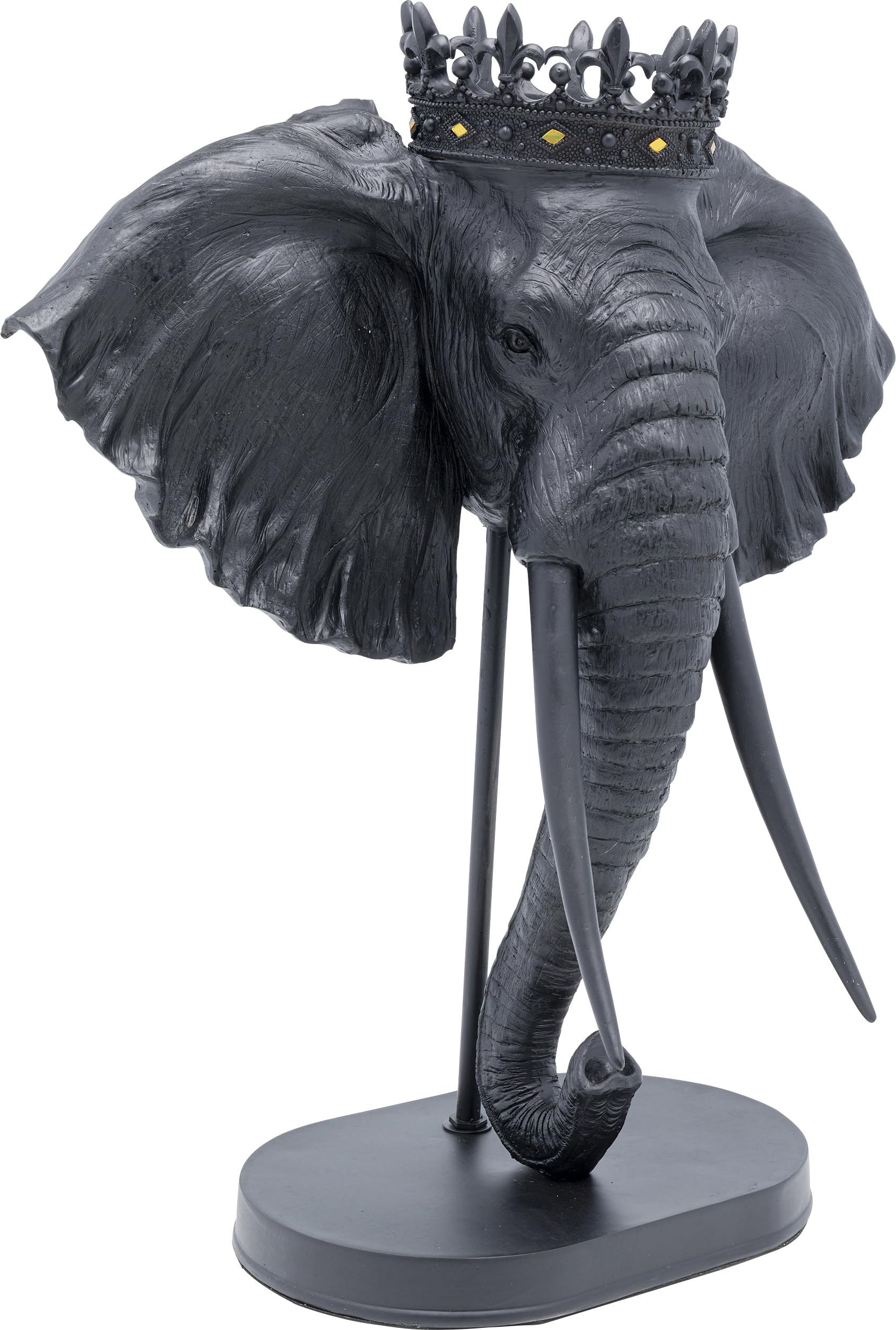 kare-design-deko-objekt-elephant-royal-schwarz-57cm-elefant-figur-f-r-wohnzimmer image 2