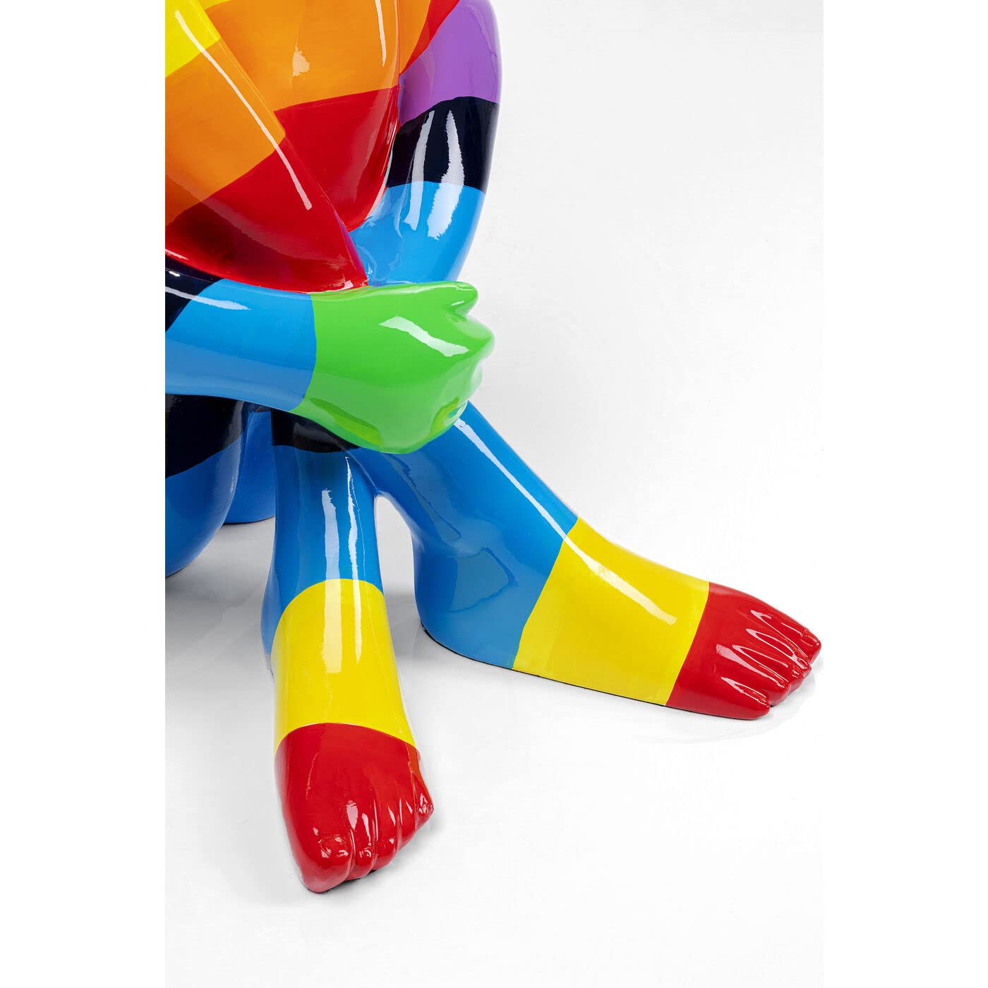 kare-design-deko-figur-sitting-dog-rainbow-mehrfarbig-80x45x66-cm image 6