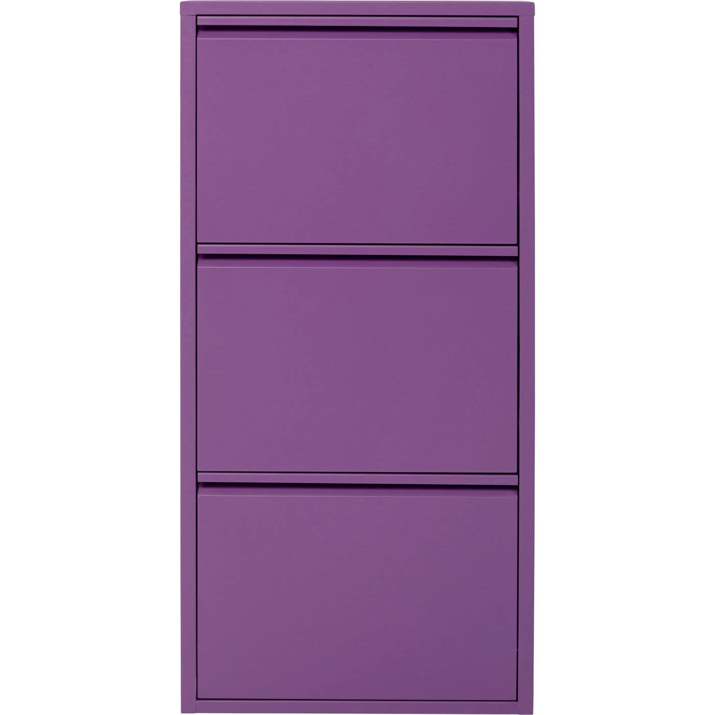 kare-design-schuhschrank-caruso-violet-metall-mit-3-klappen-103x50x15-cm image 1